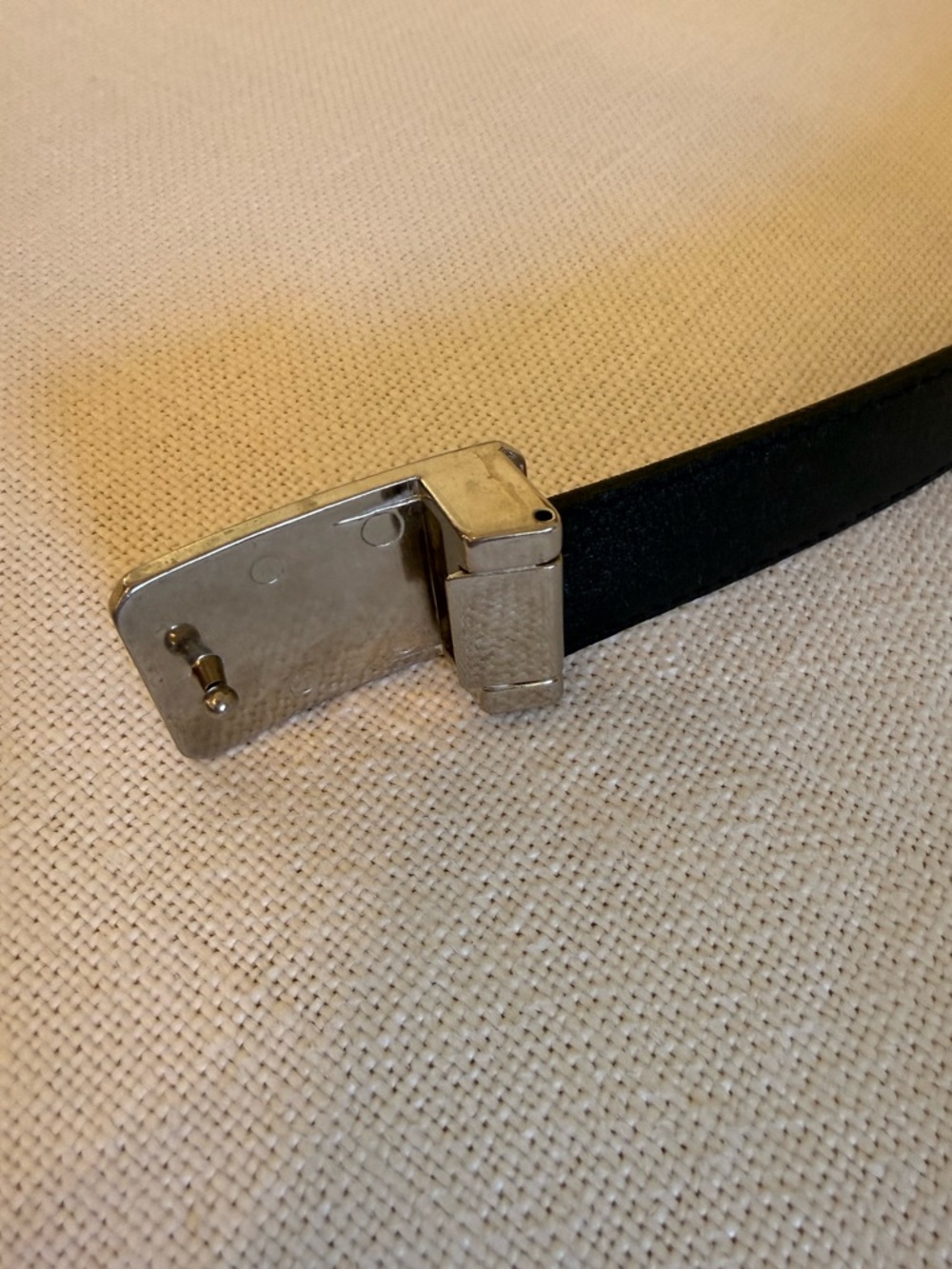 Excellent Condition Burberry Haymarket Plaid Belt with Silver Buckle size 40 - Picture 12 of 13